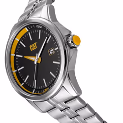 CAT Slider Montre bracelet Mâle Noir, Acier inoxydable Acier inoxydable