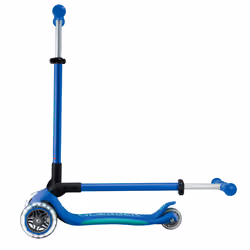 Globber Primo Foldable Plus Lights Enfants Scooter classique Bleu, Marine