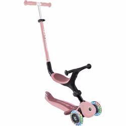 Globber - Trottinette évolutive GO-UP ACTIVE PLUS LIGHTS avec siege - Rose pastel