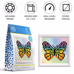 Diamond Dotz Rainbow Butterfly Includes Frame