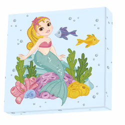 Diamond Dotz Little Mermaid, Kit de peinture diamant pour enfants, Multicolore