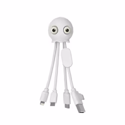 Xoopar XP71028.14A, Blanc, USB C + USB A, USB-C/micro-USB B/Lightning, 0,114 m, Mâle, Mâle