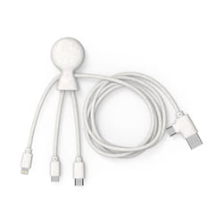 Xoopar XP71024.38LR câble de téléphone portable Blanc 1 m USB C + USB A Lightning + micro-USB B + USB C