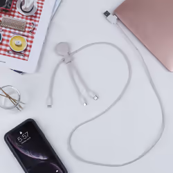 Xoopar XP71024.38LR câble de téléphone portable Blanc 1 m USB C + USB A Lightning + micro-USB B + USB C - Vue supplémentaire 6