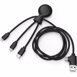 Xoopar XOOPARMRBIOLONGBLK câble de téléphone portable Noir