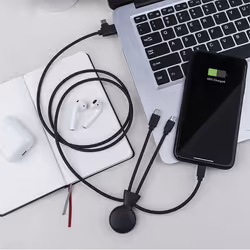 Xoopar XOOPARMRBIOLONGBLK câble de téléphone portable Noir
