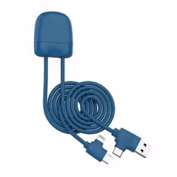 Câble Ice-C USB A+C / USB C & Lightning 2.1A 1m FastCharge 10.5W Bleu - Certifié GRS Xoopar
