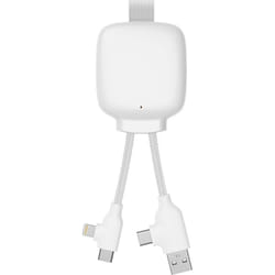 Powerbank Gamma Lite 3000mAh 1 port USB A Câble multiple integré Blanc Xoopar