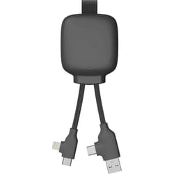 Powerbank Gamma Lite 3000mAh 1 port USB A Câble multiple integré Noir Xoopar