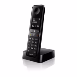 Philips D4701B, Téléphone DECT, Combiné sans fil, Haut-parleur, 50 entrées, Identification de l'appelant, Noir