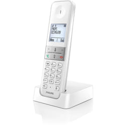 Philips D4701W/34 téléphone Téléphone DECT Identification de l'appelant Blanc