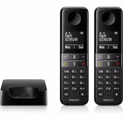 Philips D4702B/34 téléphone Téléphone DECT Identification de l'appelant Noir