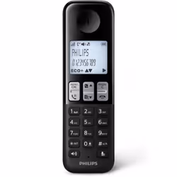 Philips D2551B Téléphone DECT Identification de l'appelant Noir