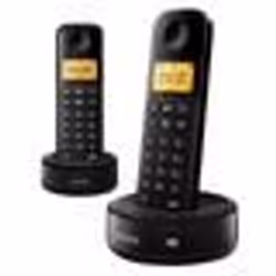 Philips Téléphone fixe sans fil avec répondeur double combiné D1652B Noir - 4895229103405