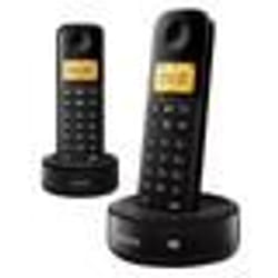 Philips Téléphone fixe sans fil avec répondeur double combiné D1652B Noir - 4895229103405