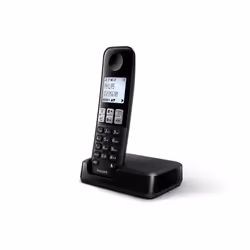 Philips D2501B/34 téléphone Téléphone DECT Identification de l'appelant Noir