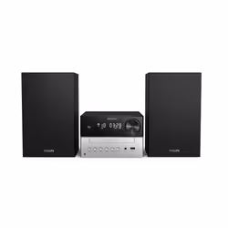Philips TAM3205, Système micro audio domestique, Noir, Argent, 18 W, 7,62 cm, FM, Analogique