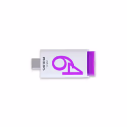 Philips Click lecteur USB flash 64 Go USB Type-C 3.2 Gen 1 (3.1 Gen 1) Violet, Blanc