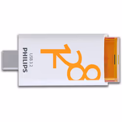 Philips USB 3.2 128GB Click Series Gen 1 USB-C lecteur USB flash 128 Go USB Type-C 3.2 Gen 1 (3.1 Gen 1) Blanc