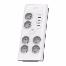 Philips SPN7060WA/60, 900 J, 6 sortie(s) CA, Blanc, 2 m, 720 g, 180 mm