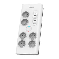 Philips SPN7060WA/60 protection surtension Blanc 6 sortie(s) CA 2 m
