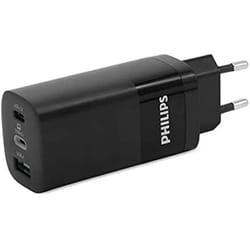Chargeur Secteur - PHILIPS - DLP2681/12 - 65 W - Double Sortie USB-A et USB-C - Noir