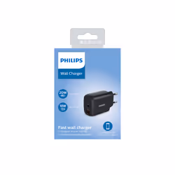 Philips Chargeur secteur 18W 1 port USB-Type C et 1 USB-A