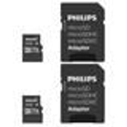 Philips Pack Duo Carte Micro SDHC Class 10 UHS-I U1 32 Go avec adaptateur - 4895229129320