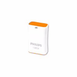 Philips Pico, 128 Go, USB Type-A, 2.0, 30 Mo/s, Casquette, Orange, Blanc