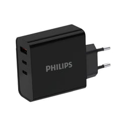 Philips Chargeur secteur 65W 2 ports USB-Type C et 1 USB-A