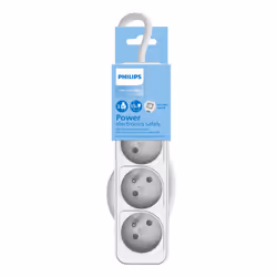 MCL CHP2134W/19 multiprise 1,5 m 3 sortie(s) CA Intérieure Blanc