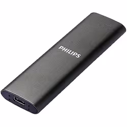 SSD Externe Portable - PHILIPS - 1 To - Ultra Fin - Vitesse de Lecture jusquà 540 Mo/s - USB-C