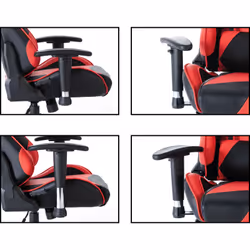 Momo Design MD-GC005A-KR Siège pour jeu vidéo Fauteuil de gaming Siège rembourré Noir, Rouge - Vue supplémentaire 8