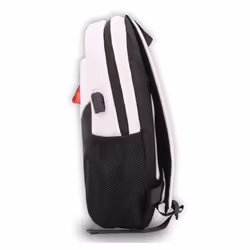 NASA BAG05-W sac à dos City backpack Noir, Blanc Oxford