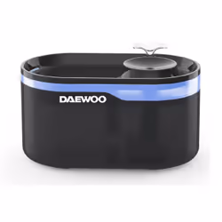Daewoo D-WF006, Fontaine à eau automatique pour animaux de compagnie, Noir, Universel, 2,6 L, Coton, 35 dB