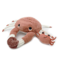 Les Déglingos - Peluche cassecou le crabe avec son bébé
