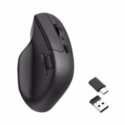 Keychron M6, Droitier, Optique, RF Wireless + Bluetooth + USB Type-C, 26000 DPI, Noir