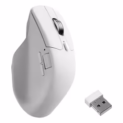 Keychron M6-A3, Ambidextre, Optique, Bluetooth + USB Type-C, 26000 DPI, Blanc