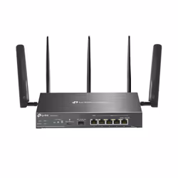 TP-Link Omada ER706W-4G, Wi-Fi 6 (802.11ax), Bi-bande (2,4 GHz / 5 GHz), Ethernet/LAN, 4G, Noir, Routeur de bureau/poteau