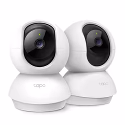 TP-Link Tapo C200P2, Caméra de sécurité IP, Intérieure, Sans fil, 2400 MHz, Bureau, Noir, Blanc