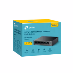 TP-Link LiteWave LS105P Non-géré Fast Ethernet (10/100) Connexion Ethernet, supportant l'alimentation via ce port (PoE) Noir - Vue supplémentaire 4