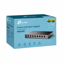 TP-Link TL-SG108S-M2 commutateur réseau Non-géré L2 2.5G Ethernet (100/1000/2500) Bureau Noir - Vue supplémentaire 6