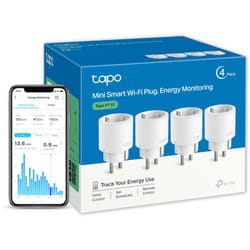 Tp-link - tapo nano prise connectée wifi, suivi de consommation, 16A type f, compatible avec alexa/google home, contrôler le ventilateur,