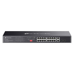 TP-Link Omada DS1018GMP commutateur réseau Non-géré Gigabit Ethernet (10/100/1000) Connexion Ethernet, supportant l'alimentation via ce port (PoE) 1U Noir