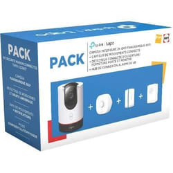 Kit sécurité pour la maison Tp Link Pack Caméra de surveillance TP-Link Tapo intérieure Blanc et Noir + Capteur de mouvement +