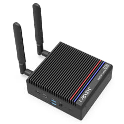 Mini PC sans ventilateur MINIX Z150-0dB, Intel N150 4 cœurs, 3,6 GHz max., 8 Go de RAM, SSD 256 Go