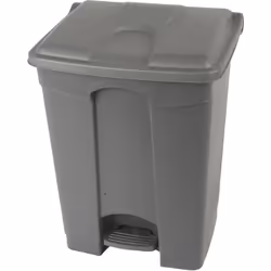 Poubelle à pédale, capacité 70 l, l x h x p 505 x 675 x 415 mm, gris. Produit livré = monté. Capacité = 70 l. Matériau de la  ...