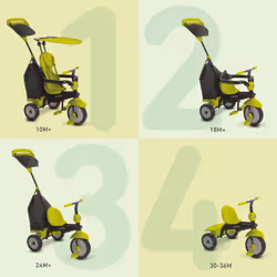 smarTrike Glow 4 in 1 Baby Trike tricycle Enfants Propulsion avant