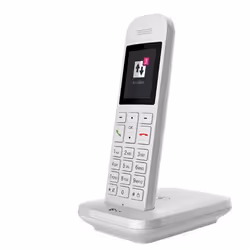 Telekom Sinus 12, Téléphone analogique, Combiné sans fil, Haut-parleur, 100 entrées, Identification de l'appelant, Blanc
