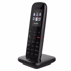 Telekom Speedphone 52, Téléphone DECT, Combiné sans fil, Haut-parleur, 100 entrées, Identification de l'appelant, Noir